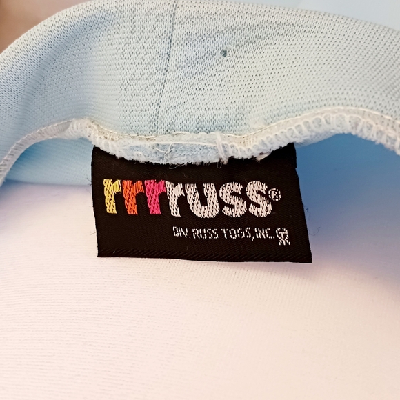 VINTAGE SKIRT SKORT button front light blue Russ mod polyester retro women Small - Picture 9 of 10